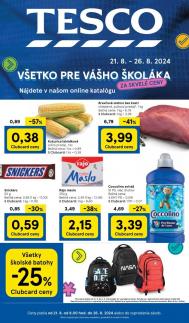 Tesco - aktuálny leták od 21.8.2024 do 27.8.2024