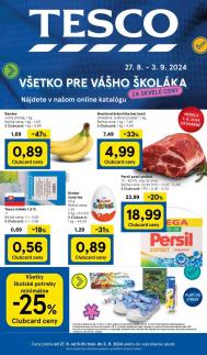 Tesco - aktuálny leták od 27.8.2024 do 3.9.2024