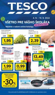 Tesco - aktuálny leták od 4.9.2024 do 10.9.2024